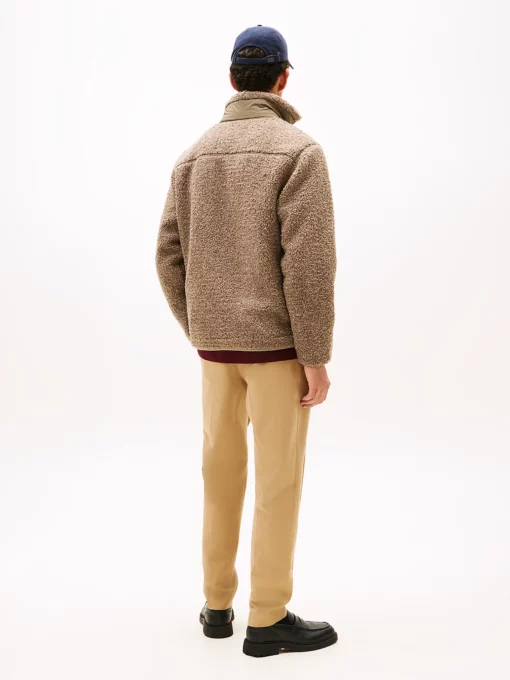 Tommy Hilfiger Teddy Fleece Zip-Thru Jacket Coastal Taupe
