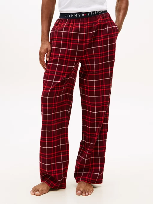 Tommy Hilfiger Original Flannel Pyjama Bottoms Red Reiker Tartan