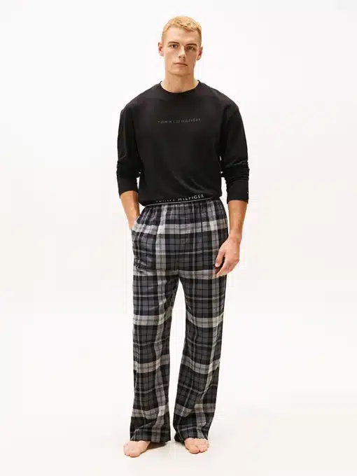 Tommy Hilfiger Essential Flannel Pyjama Bottoms Black Tartan
