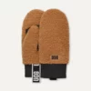Women's UGGfluff Mitten With Logo Tape Chestnut
