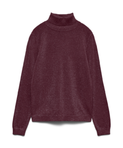 Vmhappyglitter Rollneck Pullover Winetasting