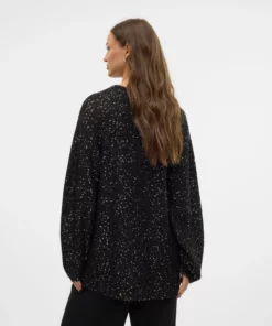 Vmleilani Long Glitter Knit Black