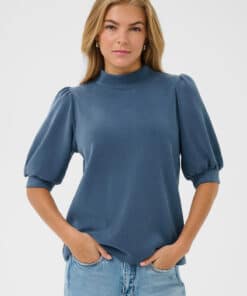 My Essentials Wardrobe 21 The Puff Blouse Vintage Indigo