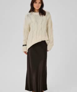My Essential Wardrobe Estelle MW Long Skirt Espresso