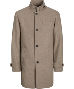 Jjemelton Wool Blend Coat Greige