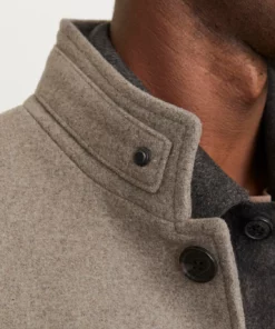 Jjemelton Wool Blend Coat Greige