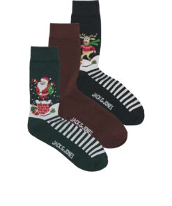 Jacsnowy Xmas Socks 3-Pack