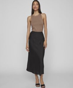 Viellette HW Midi Skirt Black