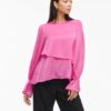 Vicarley Flounce Top Fiji Pink