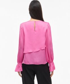 Vicarley Flounce Top Fiji Pink