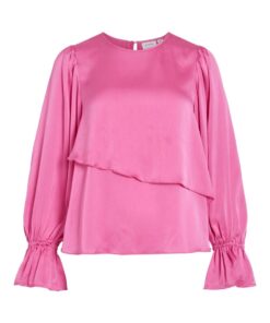 Vicarley Flounce Top Fiji Pink