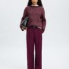 Slfalva Stripe Knit Fig