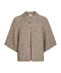 Neo Noir Tenuta Fluffy Knit Cargigan Beige Melange