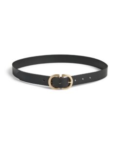 Pcjuva Leather Belt Black