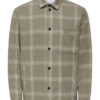 Onsaiden Checked Twill Shirt Walnut
