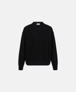 Resteröds Kane Wool Polo Knit Black