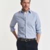 Gant Reg Flannel Melange Shirt Light Blue Melange