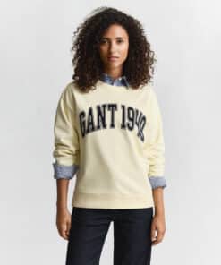 Gant Woman Graphic C-Neck Sweat Vanilla Yellow