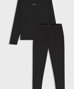 Boss Cotton Pyjama Set Black