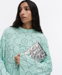 Marimekko Pouch Bag Unikko Red Silver