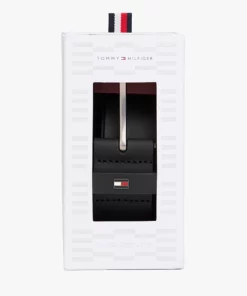 Tommy Hilfiger Denton Leather Belt Gift Box Black