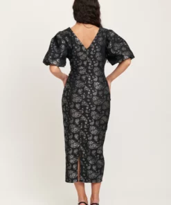 Dry Lake Liz Long Dress Silver Flower