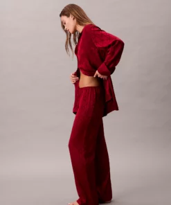 Calvin Klein Satin Sheen Print Pyjama Pants Red