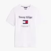 Tommy Hilfiger Logo Embroidery Crew Neck T-Shirt White
