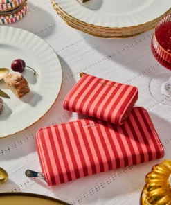 Fenella Smith Aria Purse Pink And Red Stripe