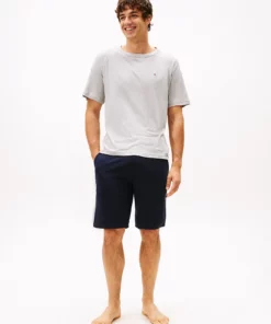 Tommy Hilfiger Essential Textured Lounge T-Shirt Light Grey Heather