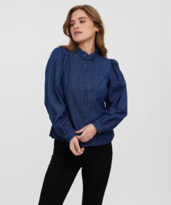 VMNILY LS DNM SHIRT DARK BLUE DENIM