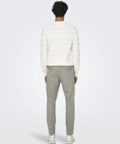 ONSMARK SLIM CHECK PANT GREY