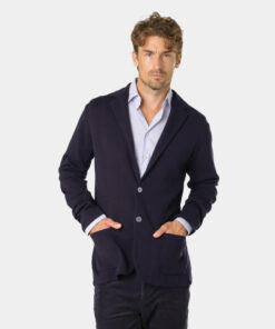 Knitted Merino Blazer Navy