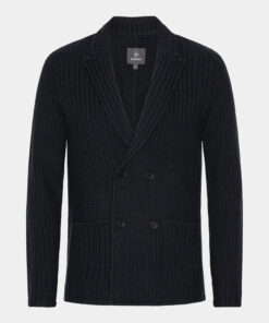 Merino Cable Blazer Navy
