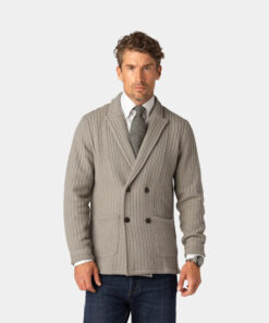 Merino Cable Blazer Taupe