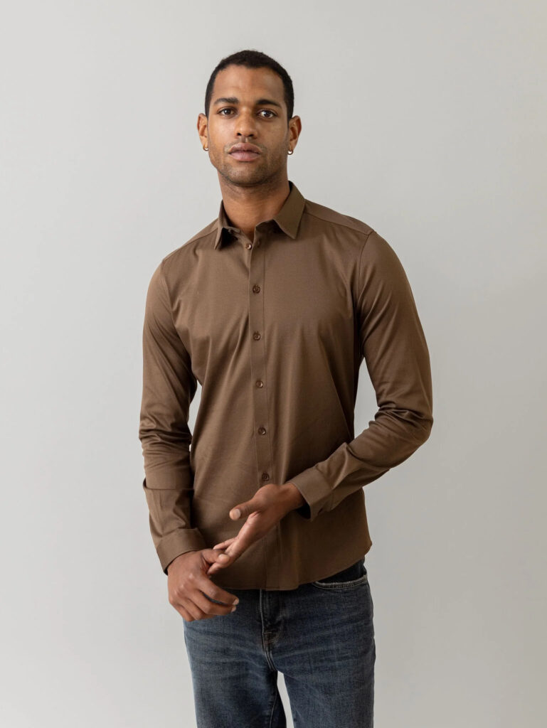 MMGMarco Jersey Shirt Chocolate Brown