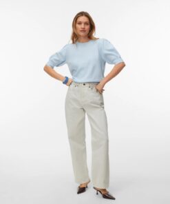 VMDOFFY 2/4 O-Neck Pullover Cashmere Blue