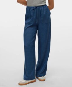 VMMELANEY HW Loose Pant Blue Dark Denim