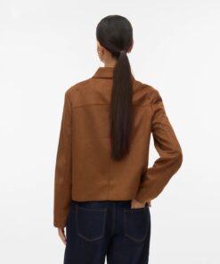 VMJOSE Kelly Short Jacket Ga Noos Brown Cognac