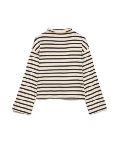 VMURENA LS Oversized Funnel Neck Top Jrs White Birch