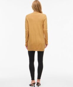 Viril Open Knit Cardigan Amber Gold