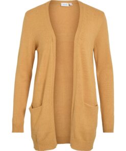 Viril Open Knit Cardigan Amber Gold