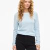 Vidalo O-Neck Ls Knit Top Nantucket Breeze