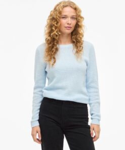 Vila Vidalo O-Neck Ls Knit Top Nantucket Breeze
