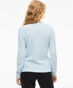 Vidalo O-Neck Ls Knit Top Nantucket Breeze