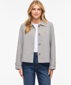 Vijuice Ls Short Jacket Light Grey Melange