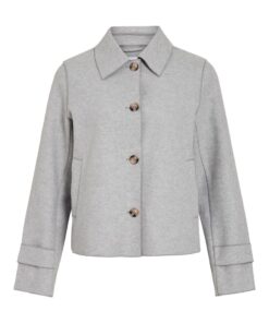 Vijuice Ls Short Jacket Light Grey Melange