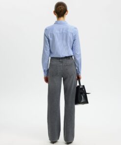 SLFROMIE LS Fitted Shirt Noos Bright White