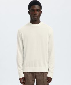 Selected Femme Slmtorino Ls Knit Crew Neck Egret