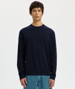 Selected Femme Slmtorino Ls Knit Crew Neck Sky Captain